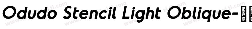 Odudo Stencil Light Oblique字体转换